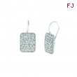 Diamond rectangular shape earrings