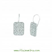 Diamond rectangular shape earrings