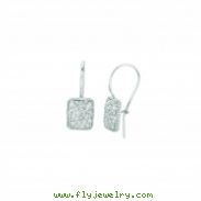 Diamond rectangular shape earrings