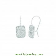 Diamond rectangular shape earrings