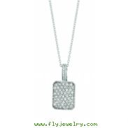 Diamond rectangular shape necklace