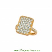 Diamond rectangular shape ring