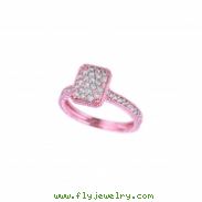 Diamond rectangular shape ring