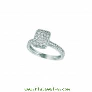 Diamond rectangular shape ring