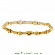 Diamond round bracelet