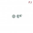 Diamond round earrings