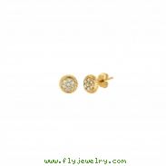 Diamond round earrings