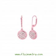 Diamond round earrings