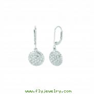 Diamond round earrings