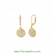 Diamond round earrings