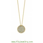 Diamond round necklace