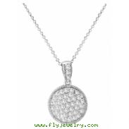 Diamond round necklace