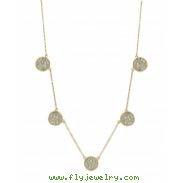 Diamond round necklace