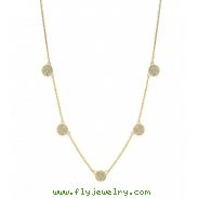 Diamond round necklace