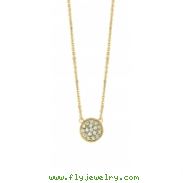 Diamond round necklace