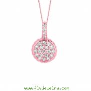 Diamond round necklace