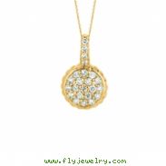 Diamond round necklace