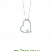 Diamond small heart necklace
