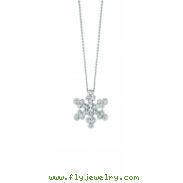 Diamond snow flake necklace
