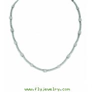 Diamond square & oval necklace