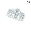 Diamond square & pear shape ring