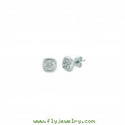 Diamond square earrings