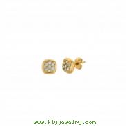 Diamond square earrings