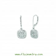 Diamond square earrings