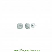 Diamond square earrings