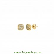 Diamond square earrings