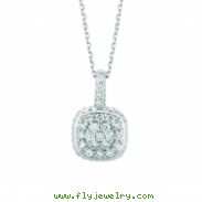 Diamond square necklace