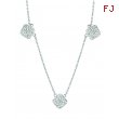 Diamond square necklace