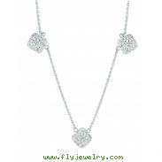 Diamond square necklace