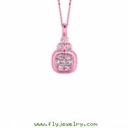 Diamond square necklace