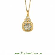 Diamond square necklace