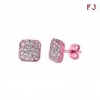 Diamond square shape earrings