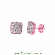 Diamond square shape earrings