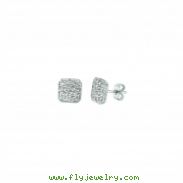 Diamond square shape earrings