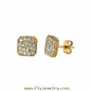 Diamond square shape earrings