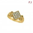 Diamond square shape ring