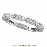 Diamond Stack Ring Band 14K White Gold