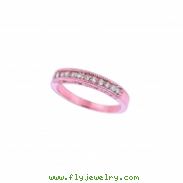 Diamond Stackable Ring, 14K Pink Gold Band