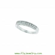 Diamond Stackable Ring, 14K White Gold Band