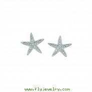 Diamond starfish earrings