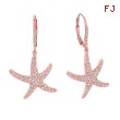 Diamond starfish earrings
