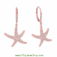 Diamond starfish earrings