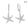 Diamond starfish earrings