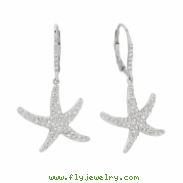 Diamond starfish earrings