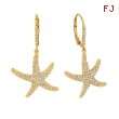 Diamond starfish earrings