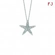 Diamond starfish necklace